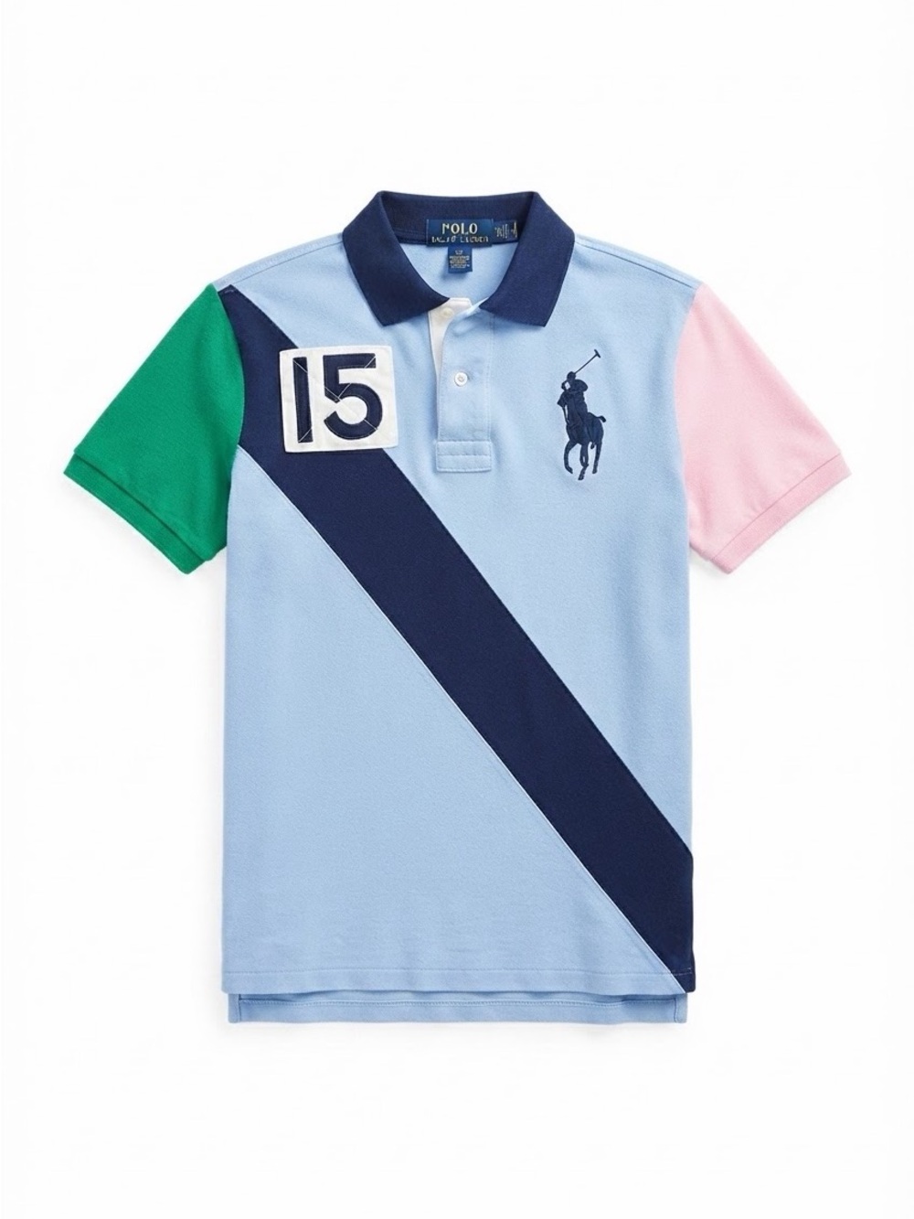 Polo Ralph Lauren Colorblock Number 15 Polo Shirt Boys Small 8